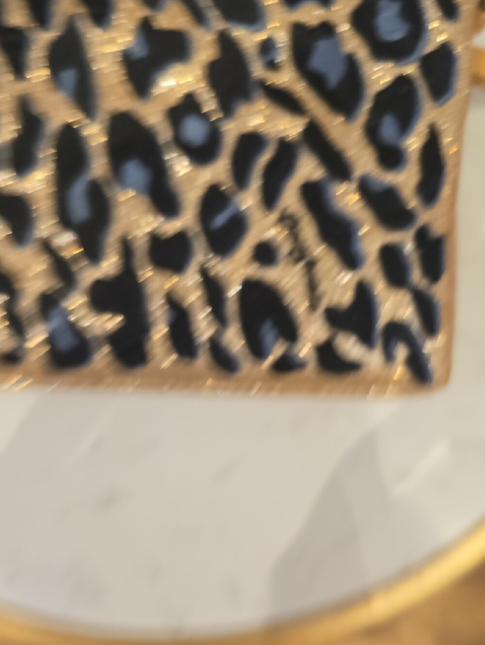 Consuela Gold Leopard UPTOWN Crossbody with Black and Blue Accents - Picture 7 of 10